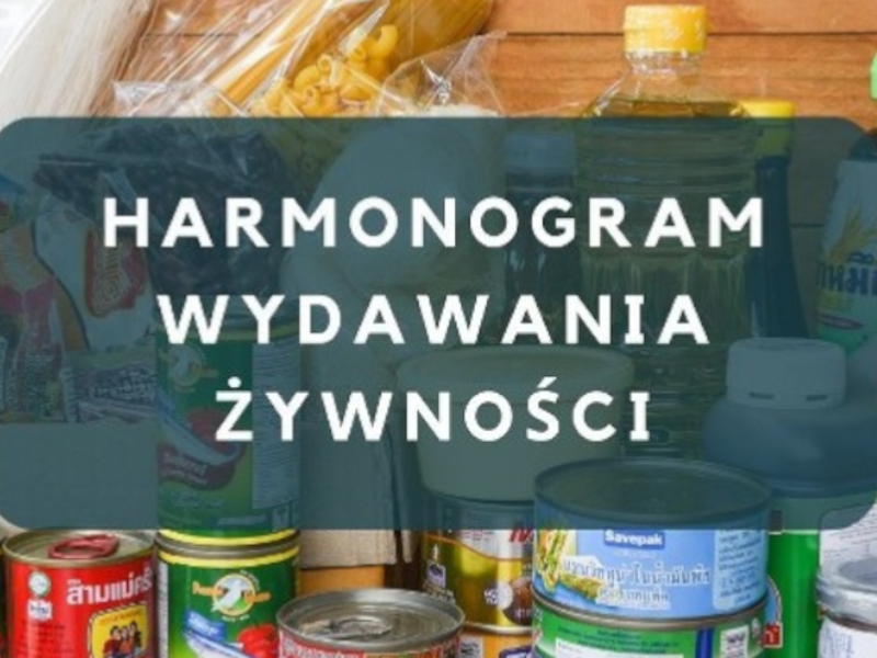 Harmonogram wydawania żywności dla gminy Tarnawatka